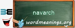 WordMeaning blackboard for navarch